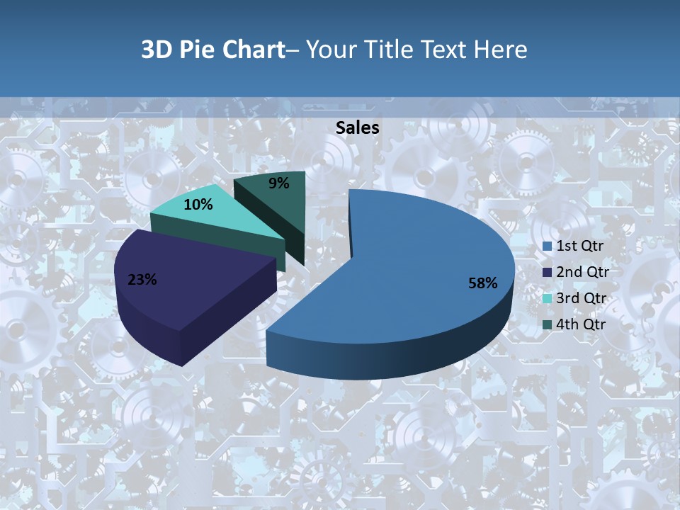 Wheel Metal Interlocking PowerPoint Template