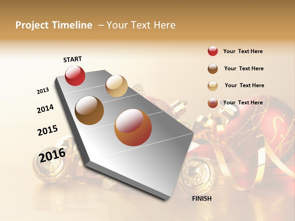 Merry Christbaumkugel Dezember PowerPoint Template