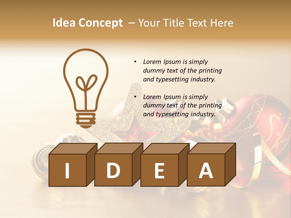 Merry Christbaumkugel Dezember PowerPoint Template