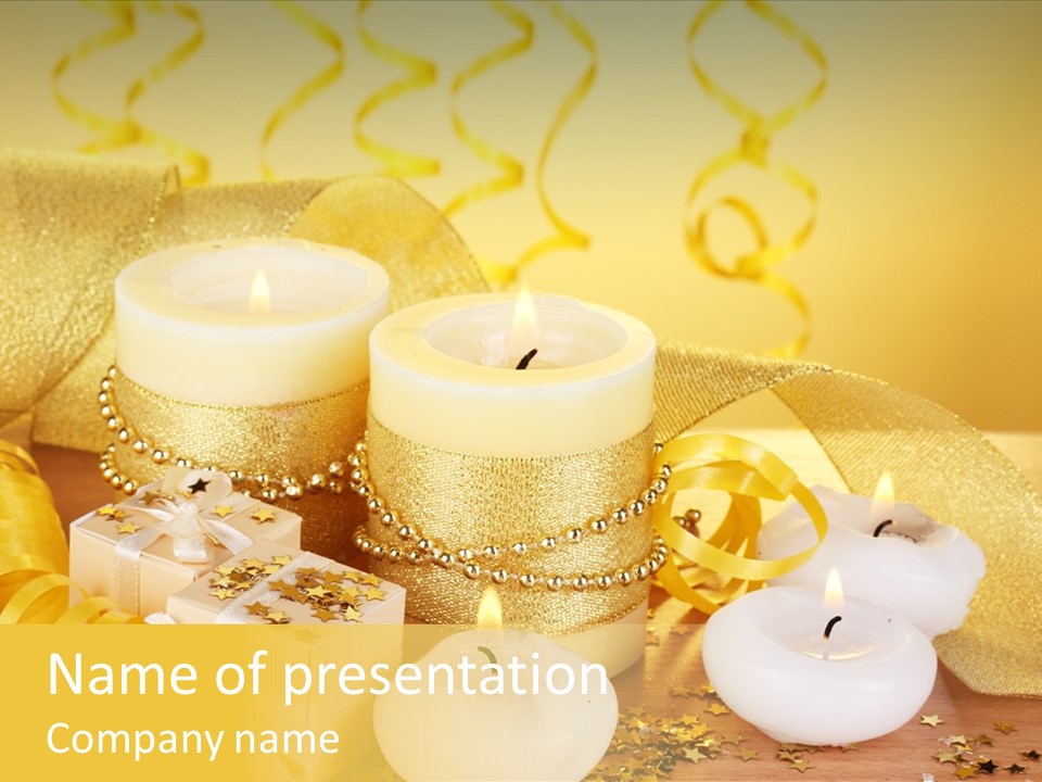 Gifts Romance Wax PowerPoint Template