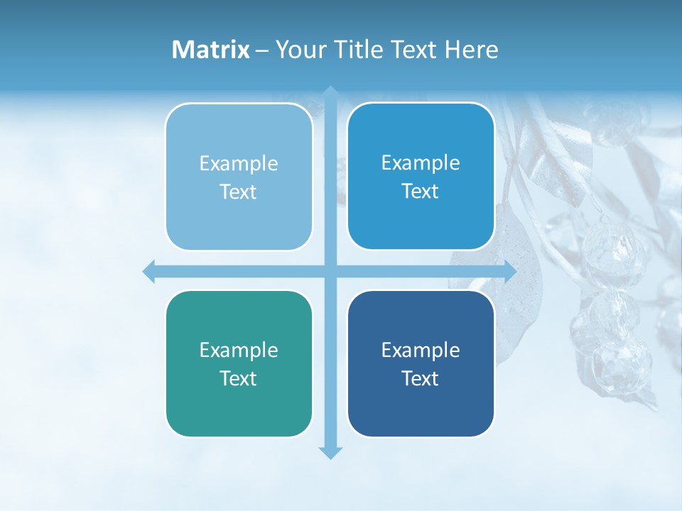 Leaf Texture Blue PowerPoint Template