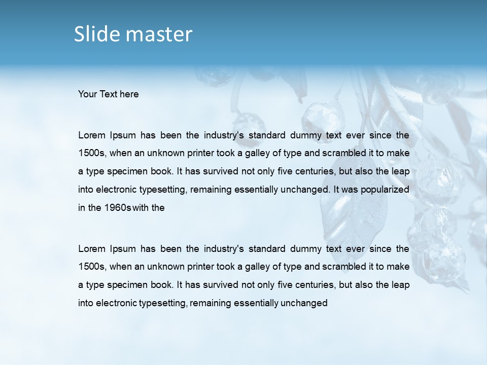Leaf Texture Blue PowerPoint Template