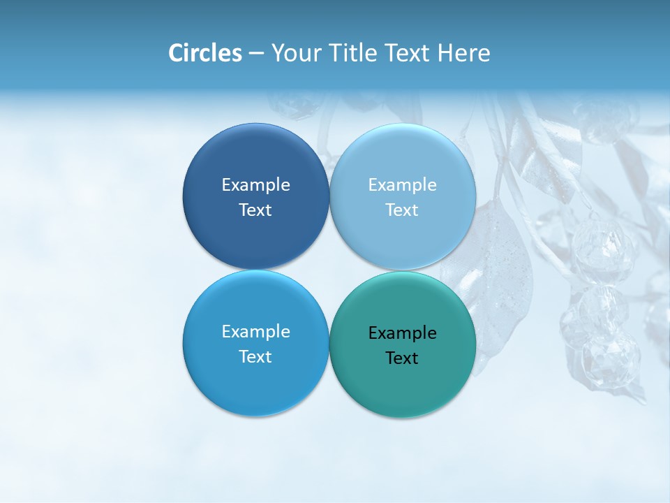 Leaf Texture Blue PowerPoint Template