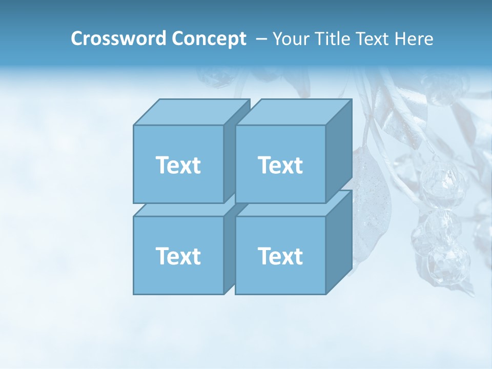 Leaf Texture Blue PowerPoint Template