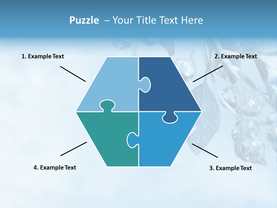 Leaf Texture Blue PowerPoint Template