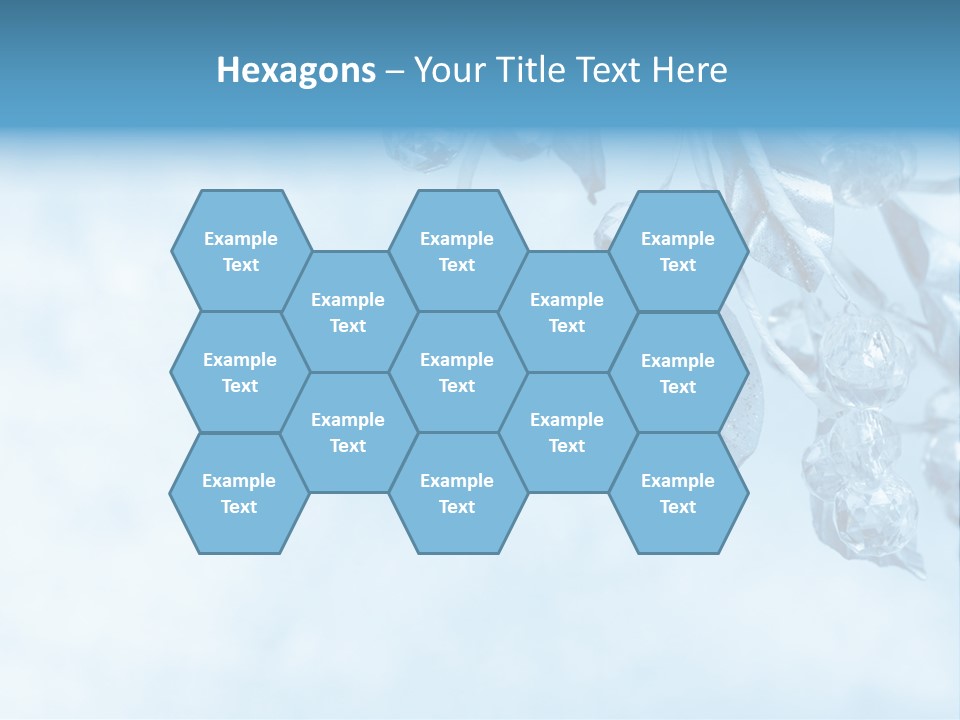 Leaf Texture Blue PowerPoint Template