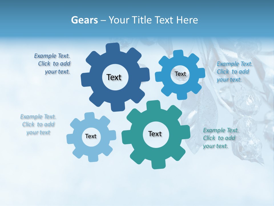 Leaf Texture Blue PowerPoint Template