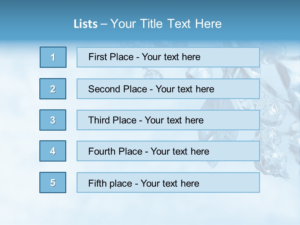 Leaf Texture Blue PowerPoint Template