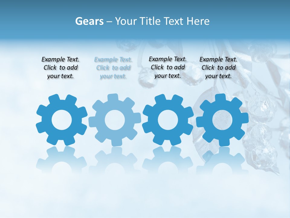 Leaf Texture Blue PowerPoint Template