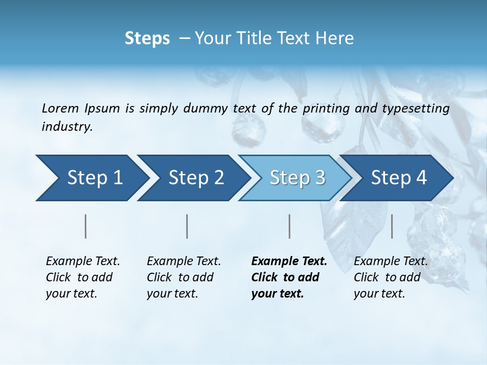 Leaf Texture Blue PowerPoint Template