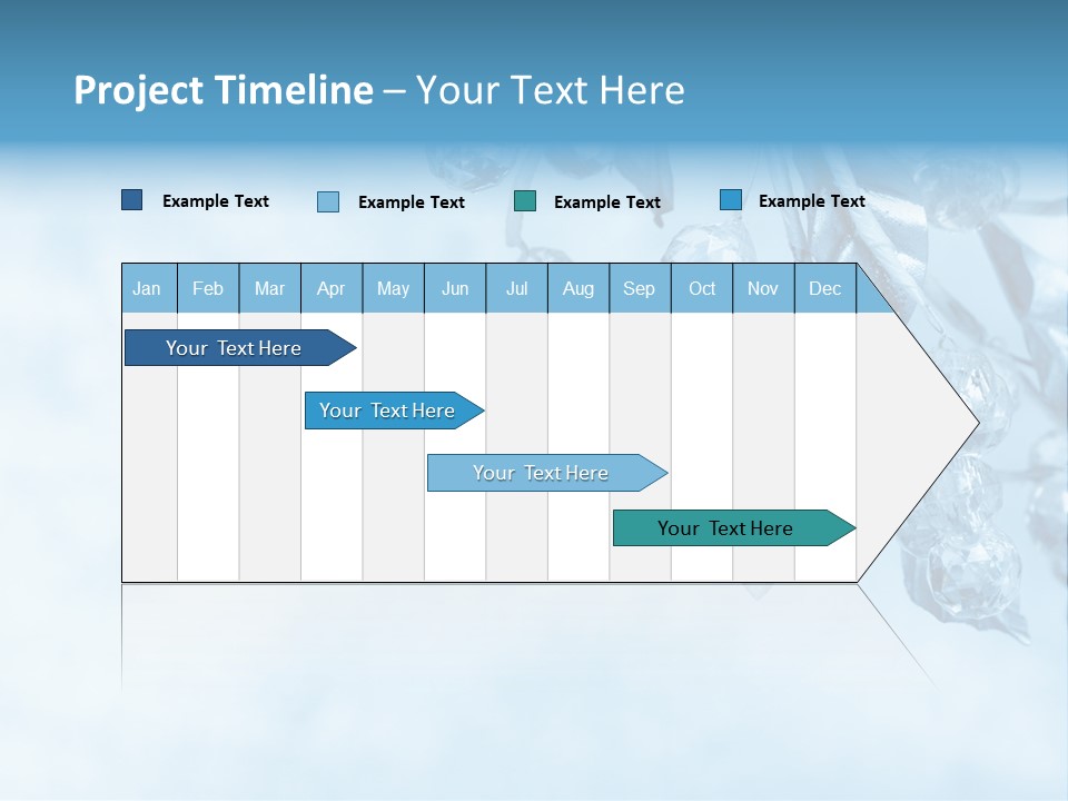 Leaf Texture Blue PowerPoint Template