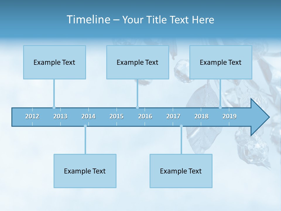 Leaf Texture Blue PowerPoint Template