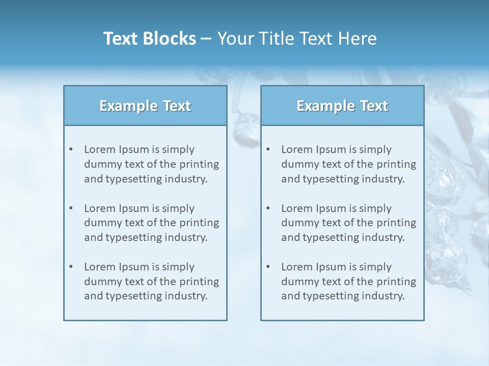 Leaf Texture Blue PowerPoint Template