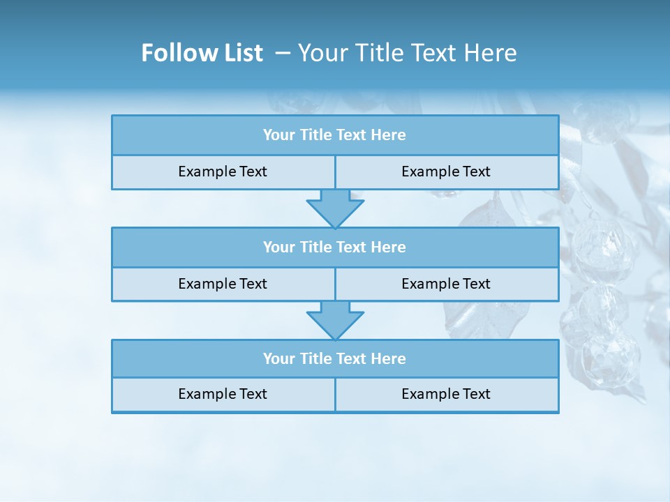 Leaf Texture Blue PowerPoint Template