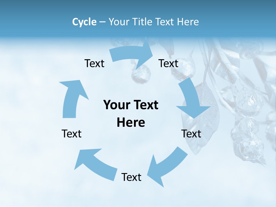 Leaf Texture Blue PowerPoint Template