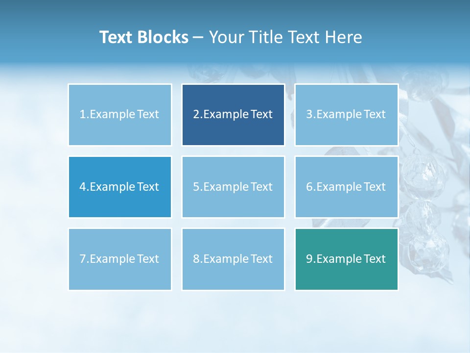 Leaf Texture Blue PowerPoint Template