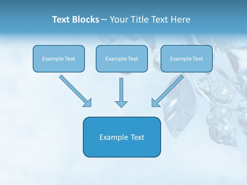 Leaf Texture Blue PowerPoint Template