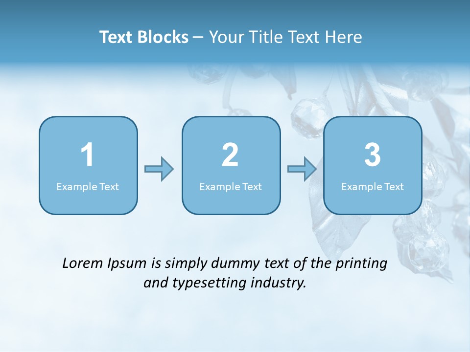 Leaf Texture Blue PowerPoint Template