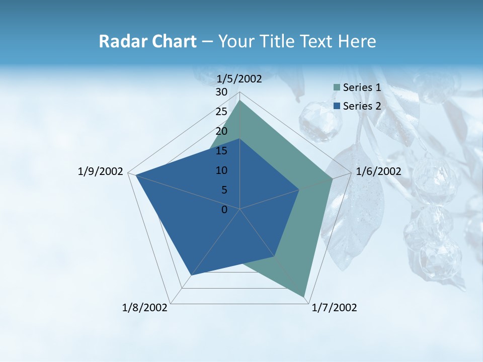 Leaf Texture Blue PowerPoint Template