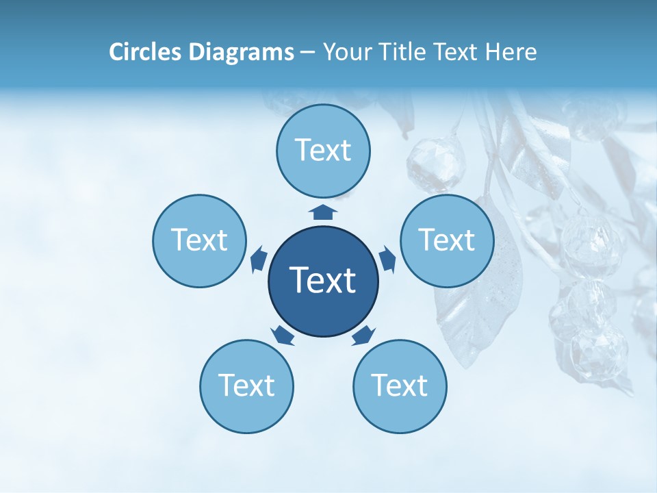 Leaf Texture Blue PowerPoint Template