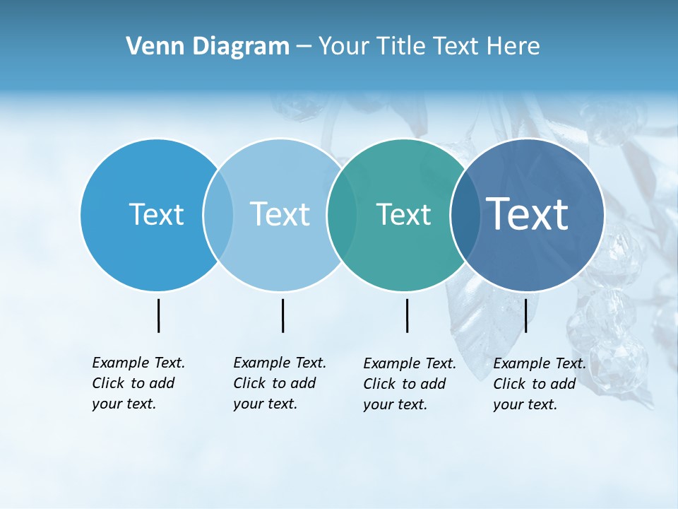 Leaf Texture Blue PowerPoint Template