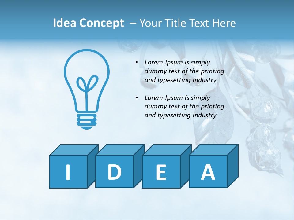 Leaf Texture Blue PowerPoint Template