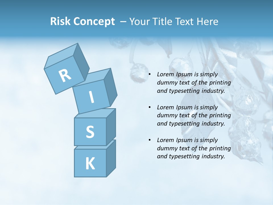 Leaf Texture Blue PowerPoint Template