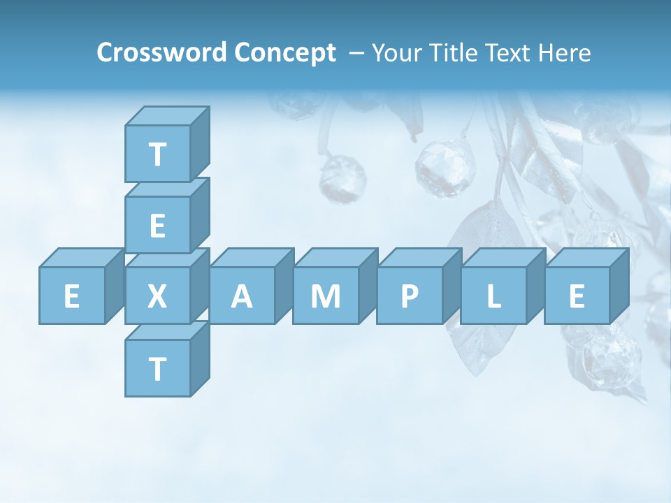 Leaf Texture Blue PowerPoint Template