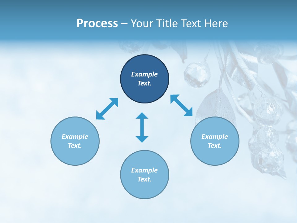 Leaf Texture Blue PowerPoint Template