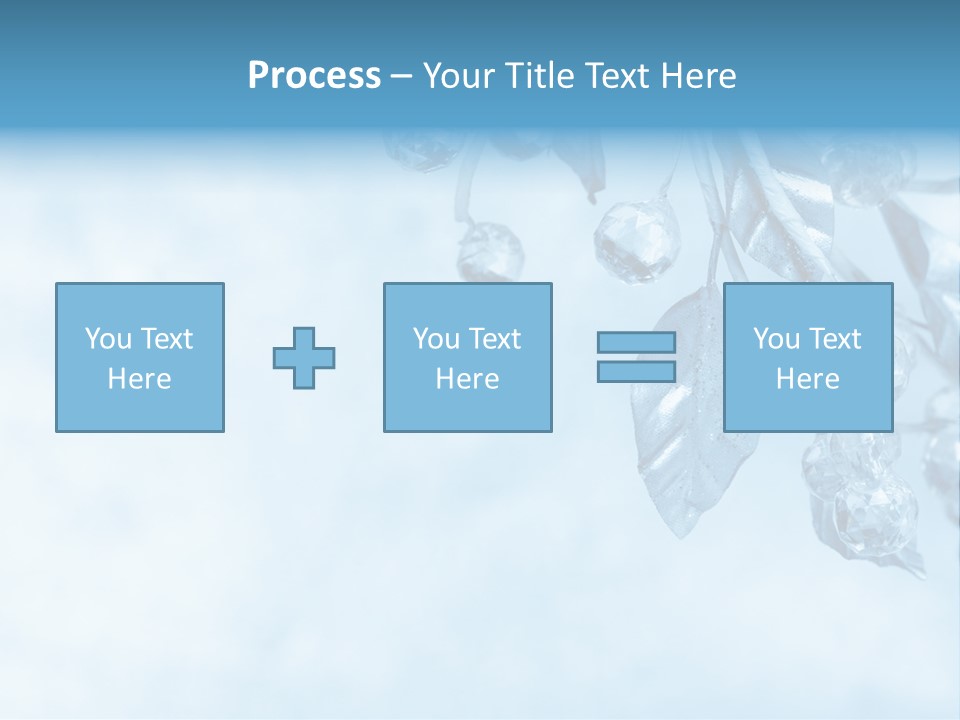 Leaf Texture Blue PowerPoint Template