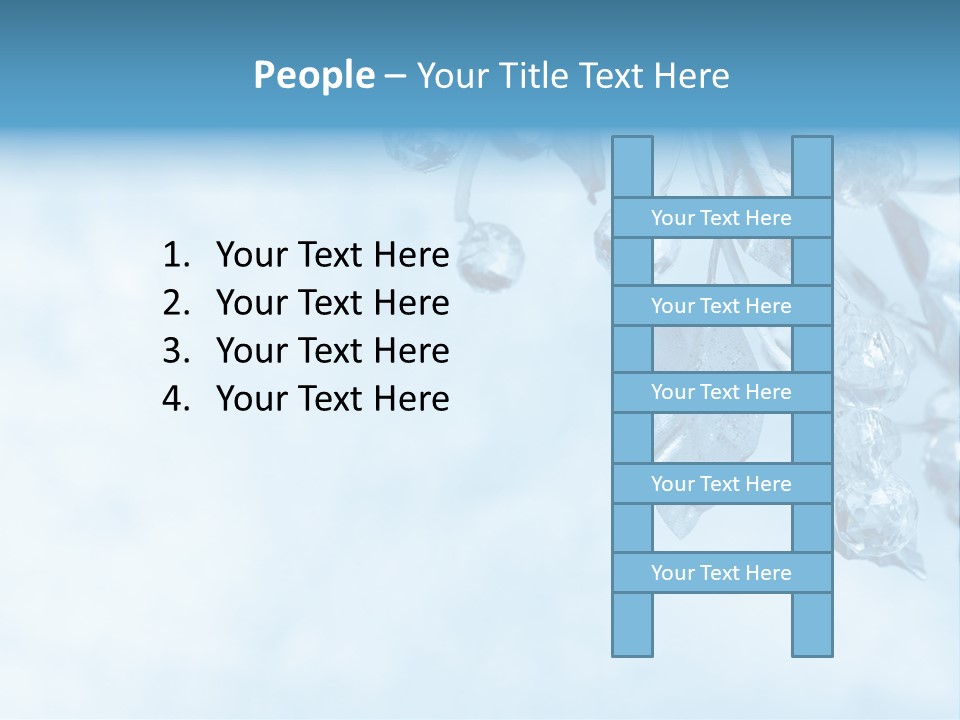 Leaf Texture Blue PowerPoint Template