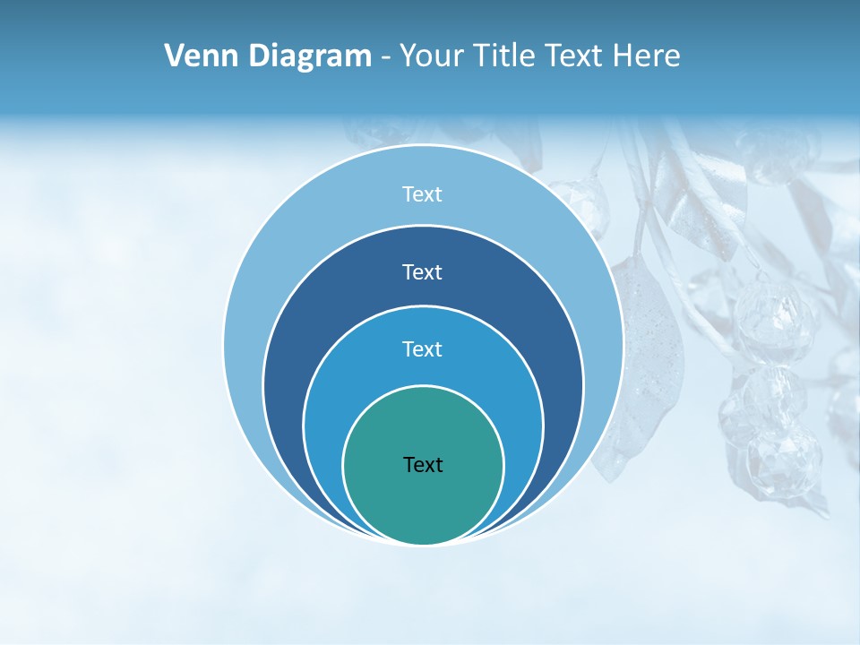Leaf Texture Blue PowerPoint Template