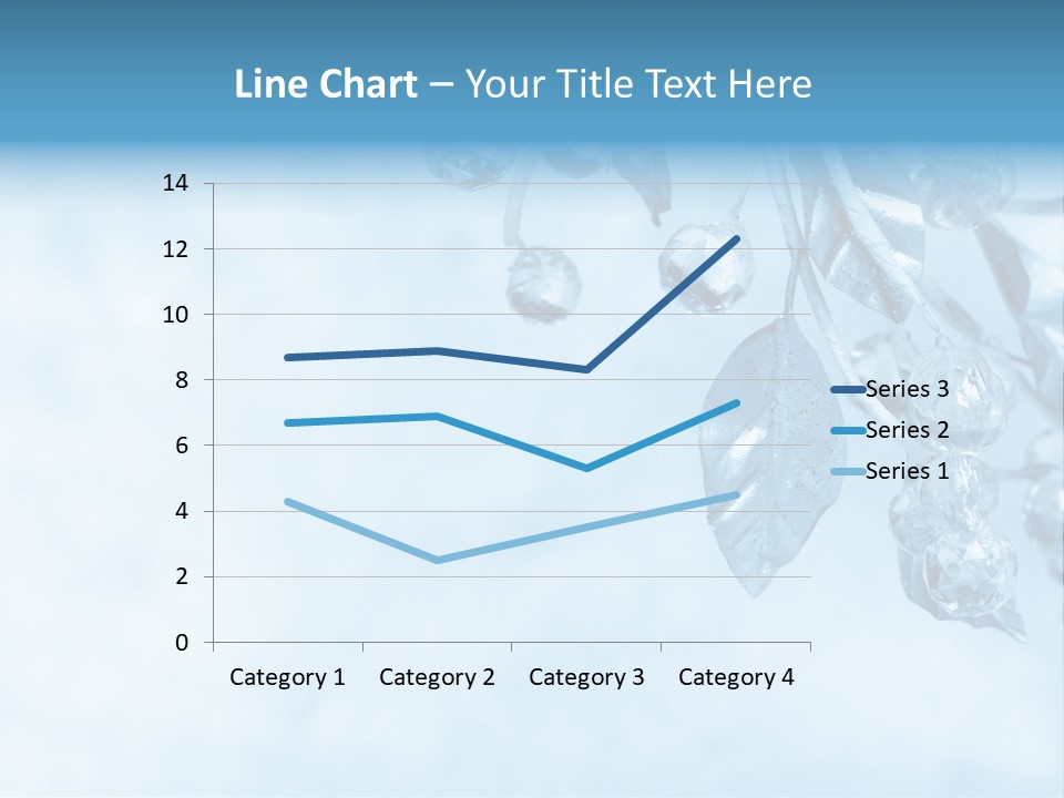 Leaf Texture Blue PowerPoint Template