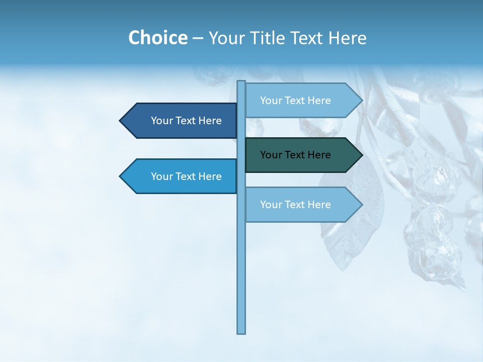 Leaf Texture Blue PowerPoint Template