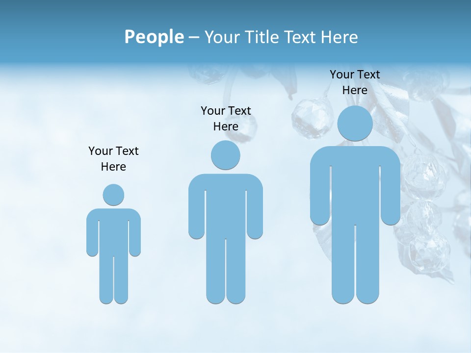 Leaf Texture Blue PowerPoint Template