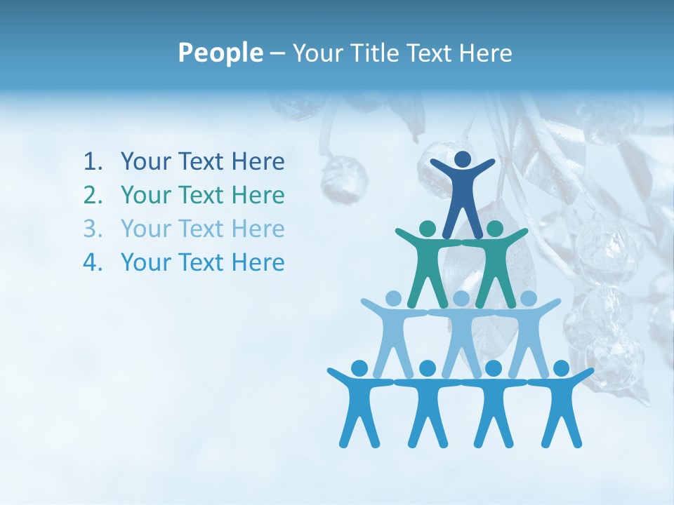 Leaf Texture Blue PowerPoint Template