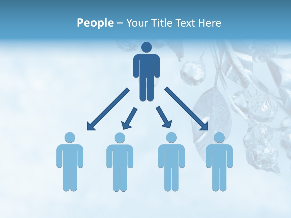 Leaf Texture Blue PowerPoint Template