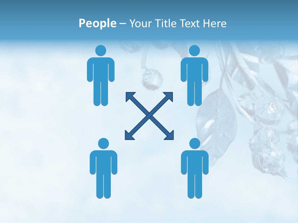 Leaf Texture Blue PowerPoint Template