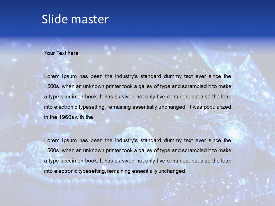 Copyspace Sparkle Holiday PowerPoint Template