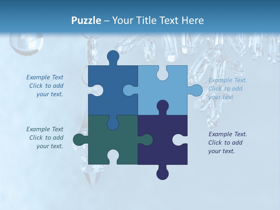 Ice Shape Winter PowerPoint Template