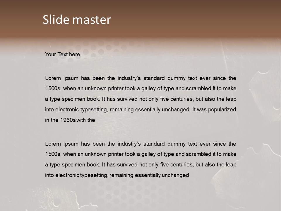 Metallic Sheet Retro PowerPoint Template