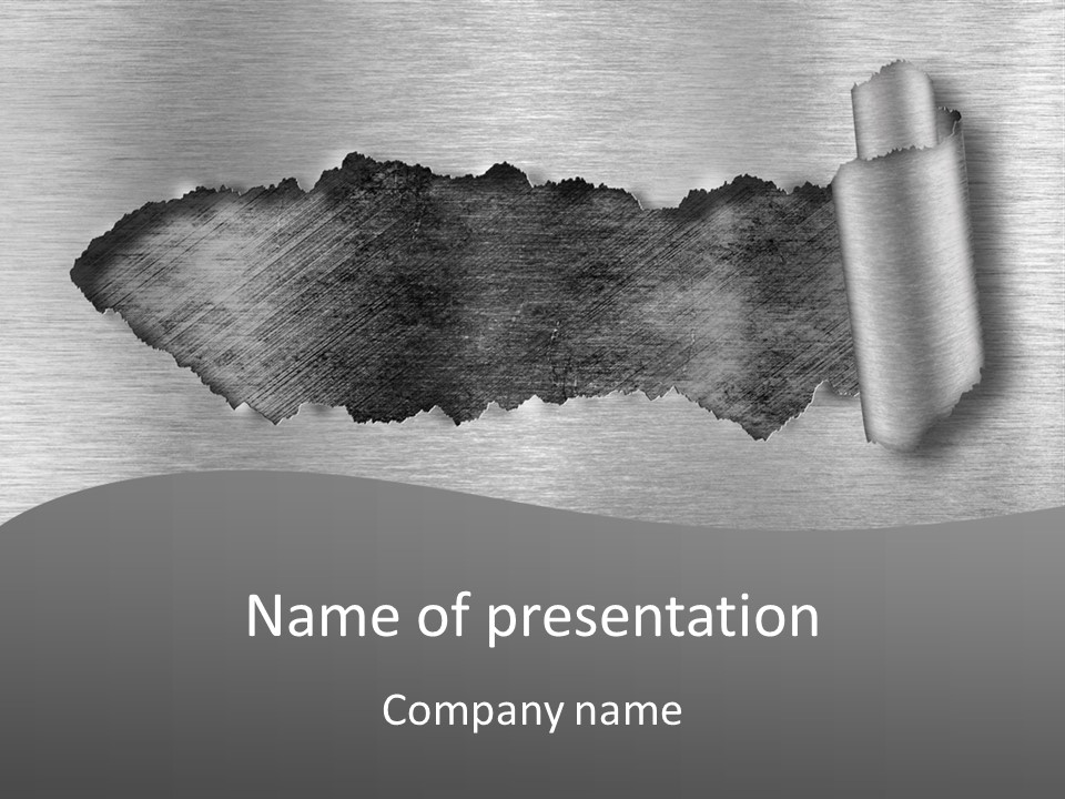 Copy Advertising Metal PowerPoint Template