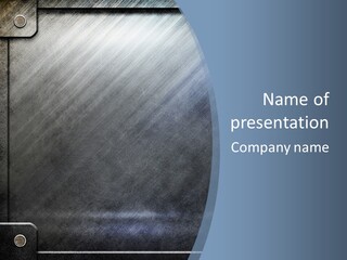 Wall Silver Aluminum PowerPoint Template