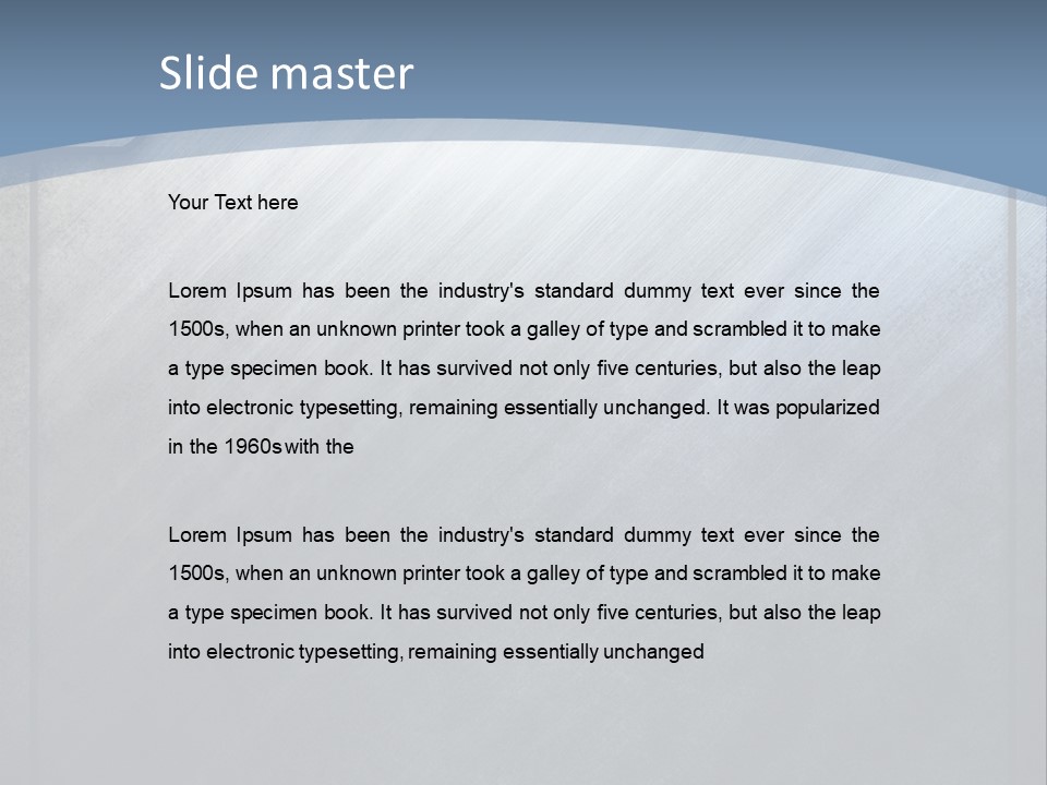 Wall Silver Aluminum PowerPoint Template