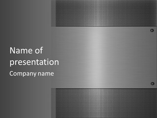 Metall Kulissen Signs PowerPoint Template