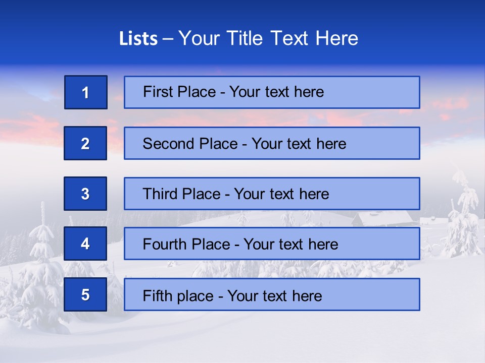 A Snowy Landscape With Trees And A House In The Distance PowerPoint Template