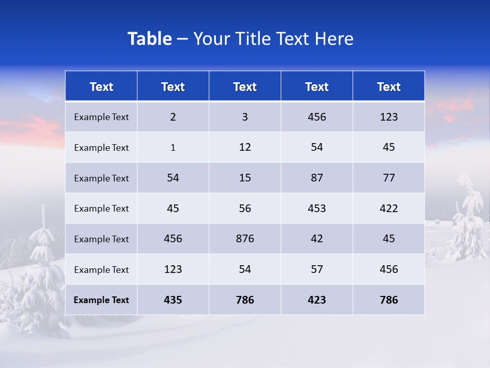 A Snowy Landscape With Trees And A House In The Distance PowerPoint Template