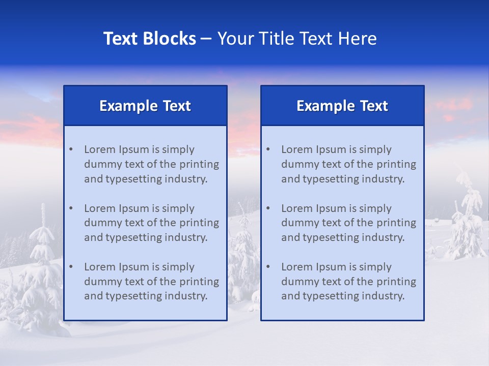 A Snowy Landscape With Trees And A House In The Distance PowerPoint Template