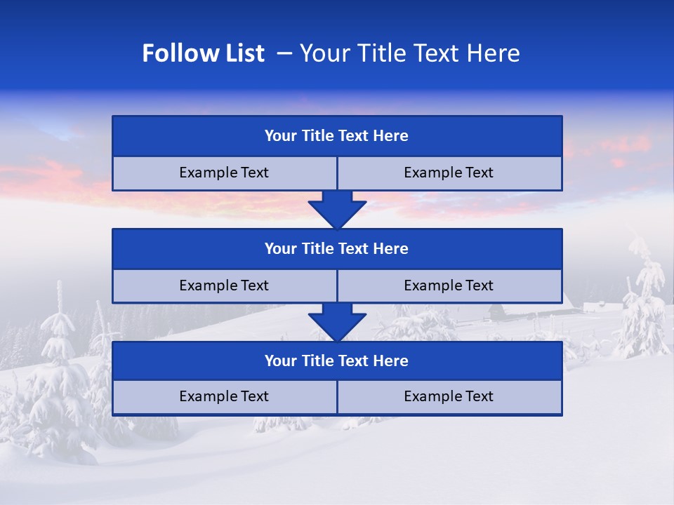 A Snowy Landscape With Trees And A House In The Distance PowerPoint Template