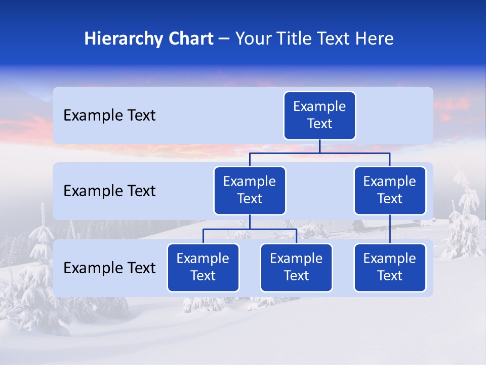 A Snowy Landscape With Trees And A House In The Distance PowerPoint Template
